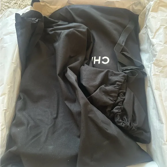 Authentic CHANEL Black and White Logo Rain Boots size 39 US 9 - Picture 5 of 7